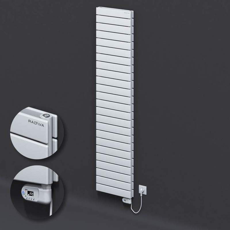 Type 20H Electric Steel Radiateur Décoratif 1772x400 Blanc (Thesis Thermostat) 900W