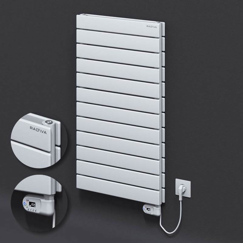 Type 20H Electric Steel Radiateur Décoratif 884x500 Blanc (Thesis Thermostat) 900W