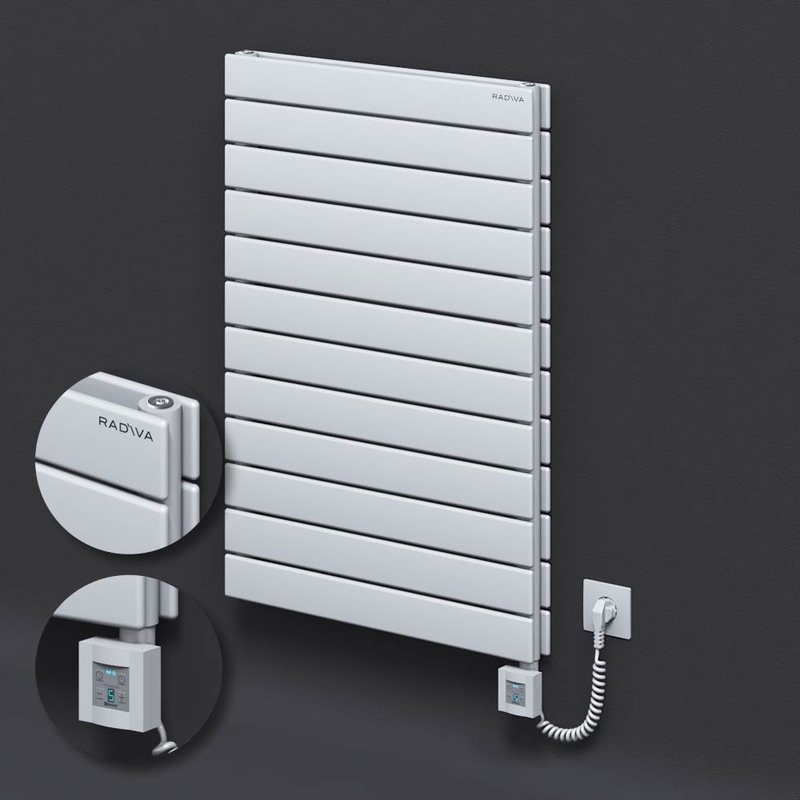 Type 20H Electric Steel Radiateur Décoratif 884x600 Blanc (KTX4 Thermostat) 1000W Câble spiralé