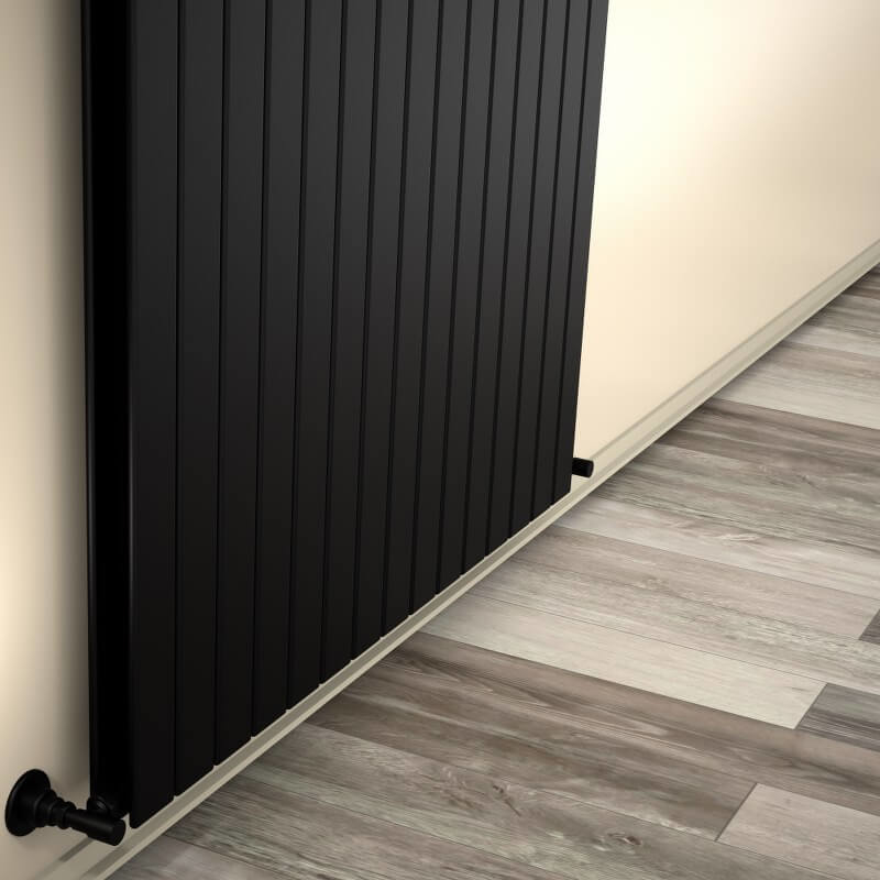 Type 20V Decorative Radiator 400x1106 Matte Black