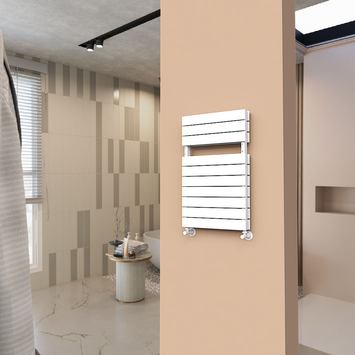 Type 21H Decorative Towel Warmer 500x810 White - Thumbnail