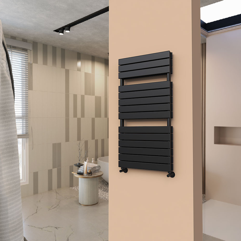 Type 21H Decorative Towel Warmer 600x1180 Matt Black