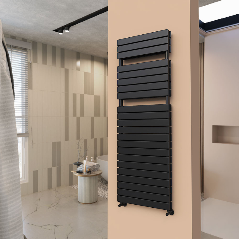 Type 21H Decorative Towel Warmer 600x1772 Matt Black