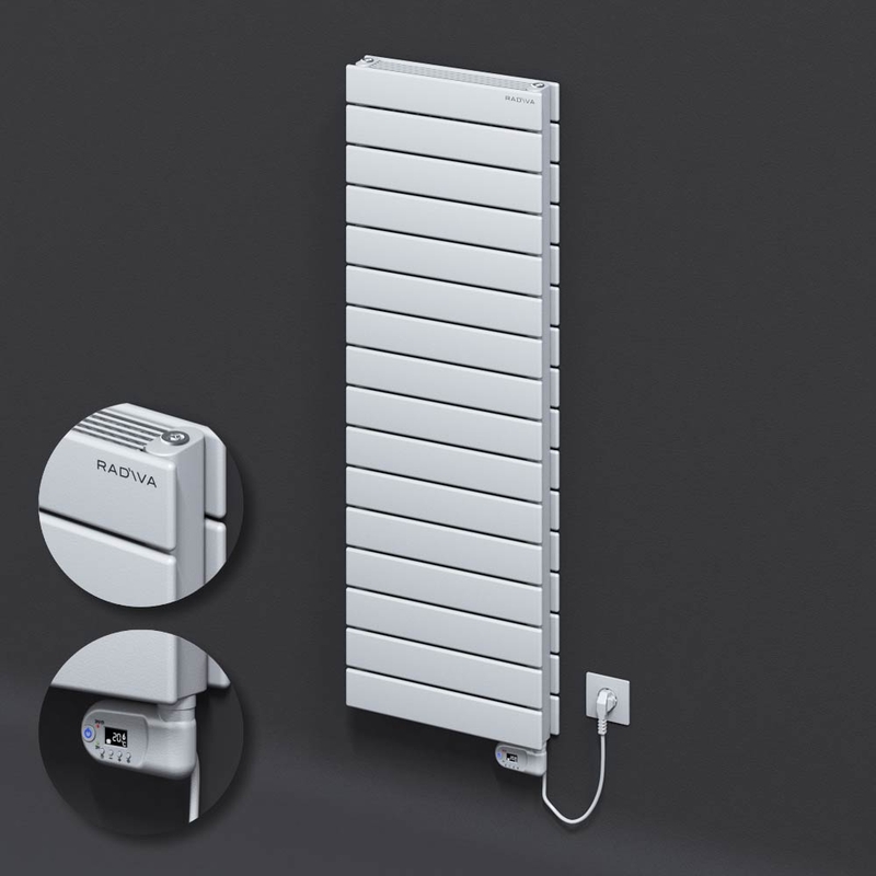 Type 21H Electric Steel Decorative Radiator 1180x400 White (Thesis Thermostat) 900W