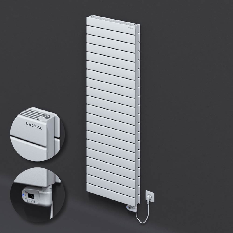 Type 21H Electric Steel Decorative Radiator 1476x500 White (Thesis Thermostat) 900W