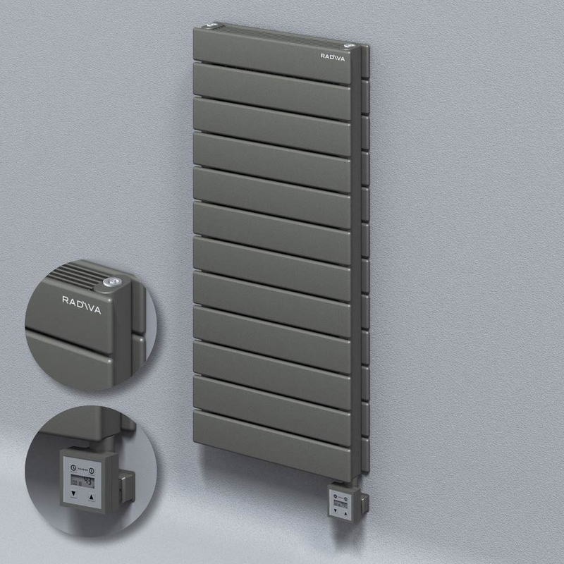 Type 21H Electric Steel Decorative Radiator 884x400 Anthracite (KTX3 Thermostat) 1000W