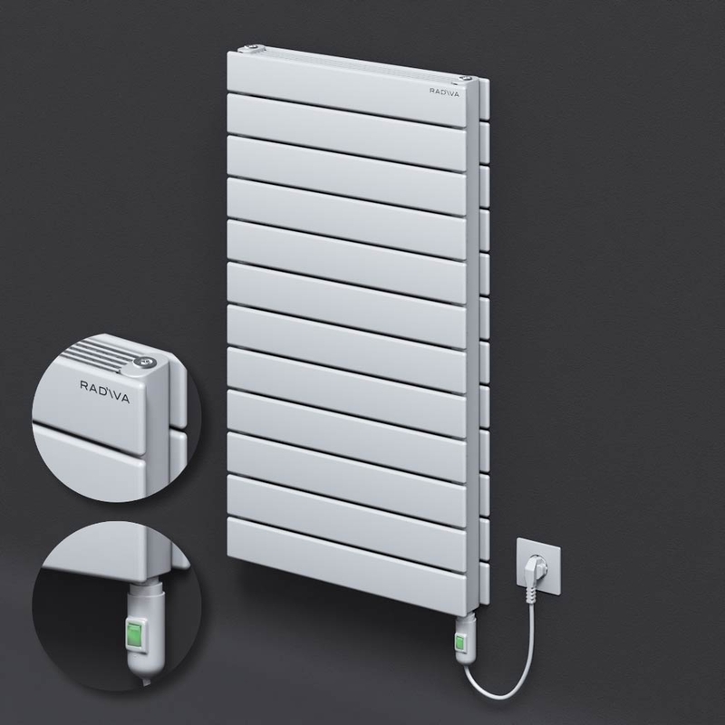 Type 21H Electric Steel Decorative Radiator 884x500 White (On/Off Button) 900W