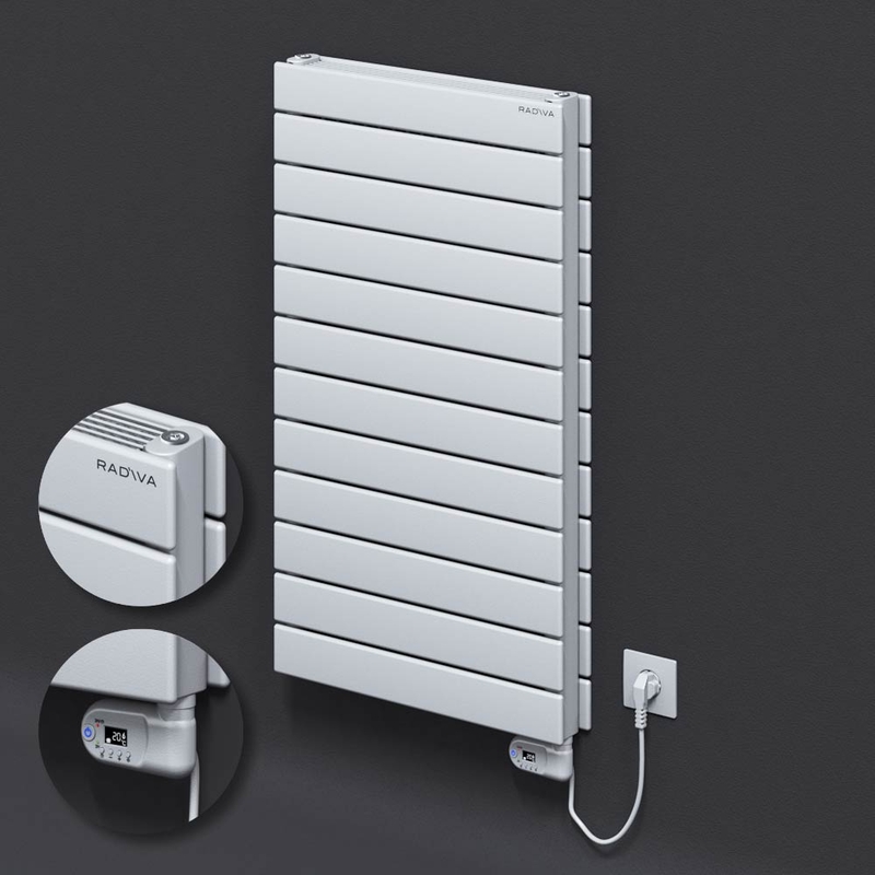 Type 21H Electric Steel Decorative Radiator 884x500 White (Thesis Thermostat) 900W