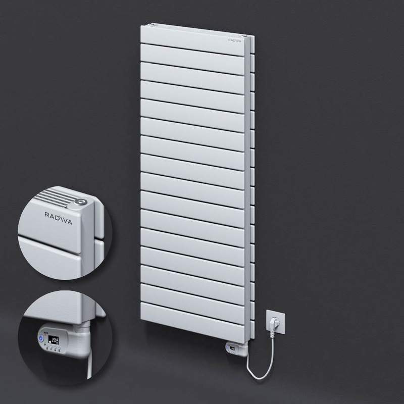 Type 21H Electric Steel Radiateur Décoratif 1180x500 Blanc (Thesis Thermostat) 900W