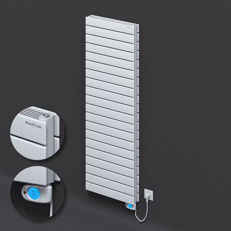 Type 21H Electric Steel Radiateur Décoratif 1476x500 Blanc (Musa Thermostat) 1500W