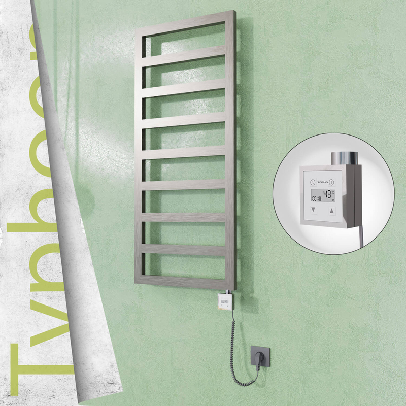 TYPHOON Elektrikli Paslanmaz Çelik Havlupan 400x1160 Satin Polisaj (KTX3 Termostat) 300W Spiral Kablolu