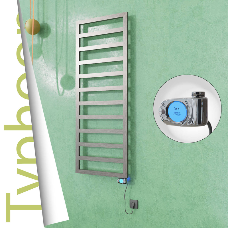 TYPHOON Elektrikli Paslanmaz Çelik Havlupan 600x1580 Satin Polisaj (Musa Termostat) 600W