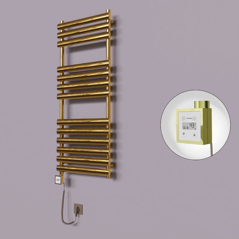 Volga Dekoratif Elektrikli Havlupan 500x1200 Altın (KTX3 Termostat) 300W Spiral Kablolu