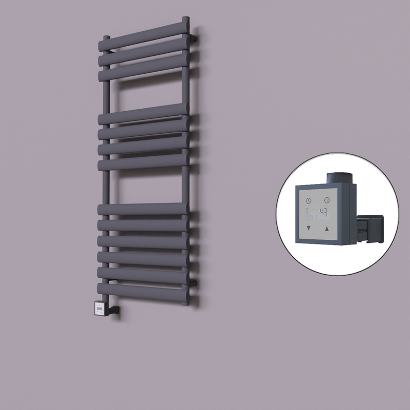 Volga Dekoratif Elektrikli Havlupan 500x1200 Koyu Antrasit (KTX3 Termostat) 600W