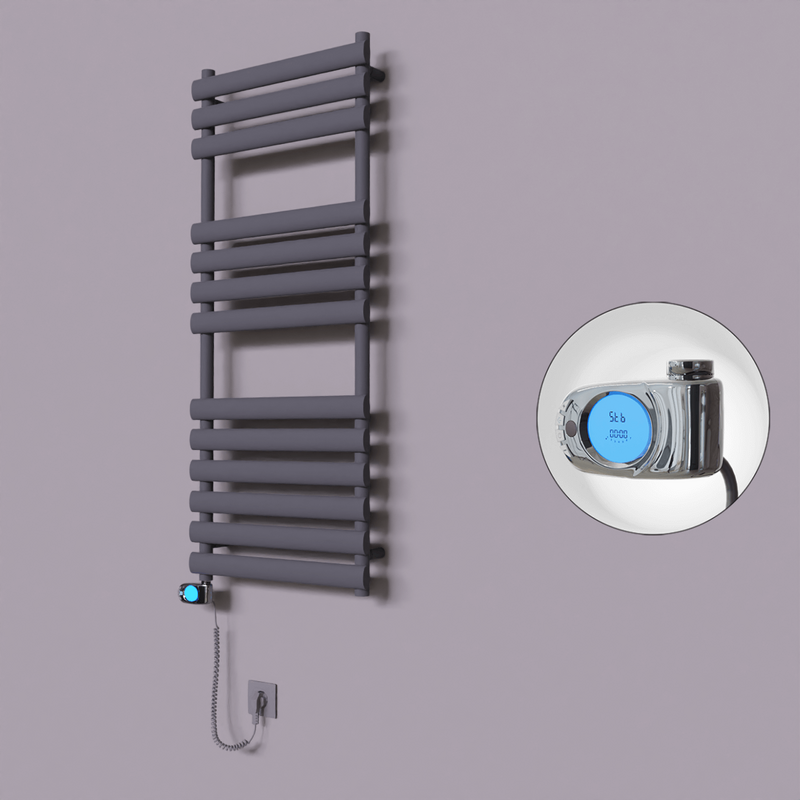 Volga Dekoratif Elektrikli Havlupan 500x1200 Koyu Antrasit (Musa Termostat) 600W