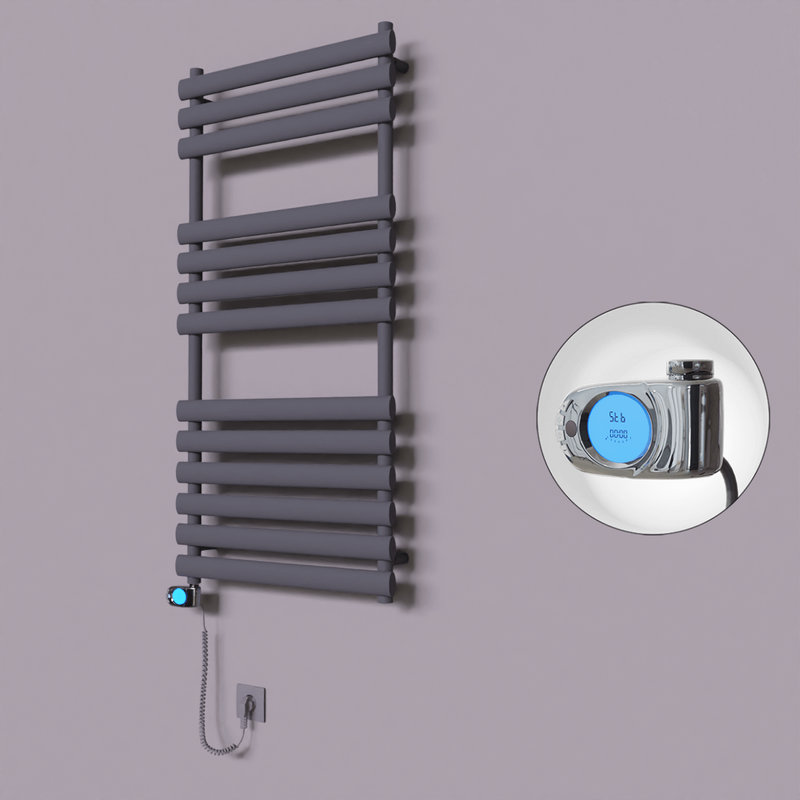 Volga Dekoratif Elektrikli Havlupan 600x1200 Koyu Antrasit (Musa Termostat) 600W