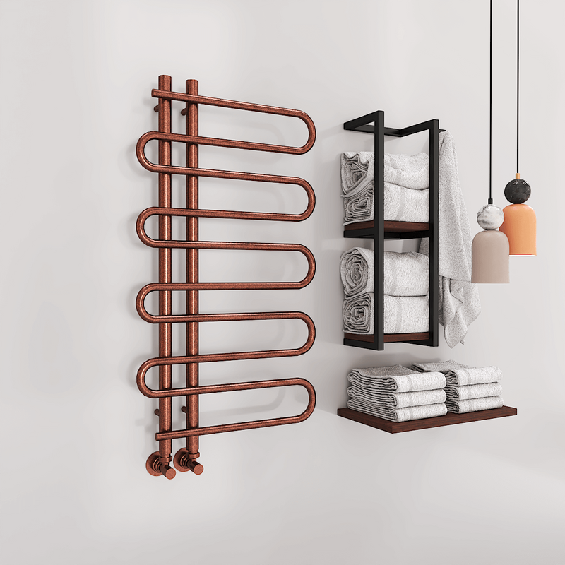 Zante Decorative Towel Warmer 500x1000 Copper Antique