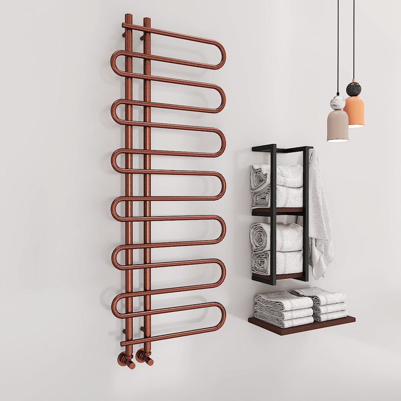 Zante Decorative Towel Warmer 600x1400 Copper Antique