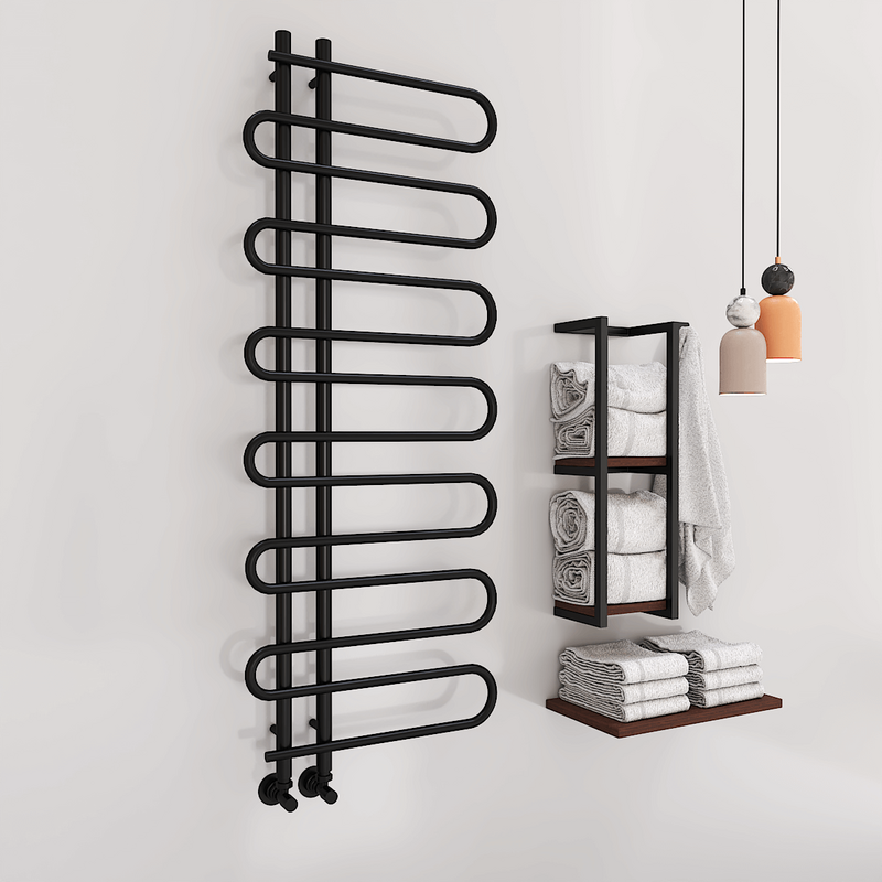 Zante Decorative Towel Warmer 600x1400 Matt Black