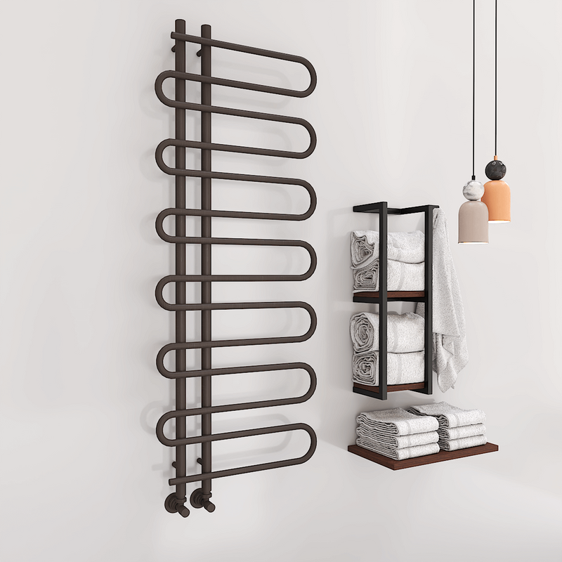 Zante Decorative Towel Warmer 600x1400 Wood Effect