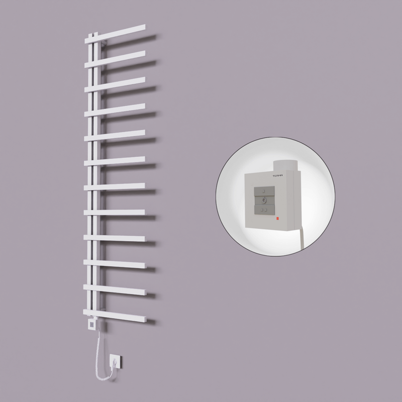 Zap Dekoratif Elektrikli Havlupan 500x1150 Beyaz (KTX1 Termostat) 300W Spiral Kablolu