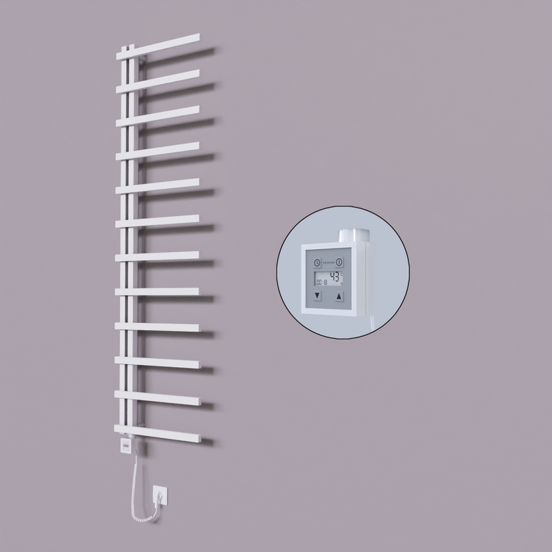 Zap Dekoratif Elektrikli Havlupan 500x1150 Beyaz (KTX3 Termostat) 300W Spiral Kablolu