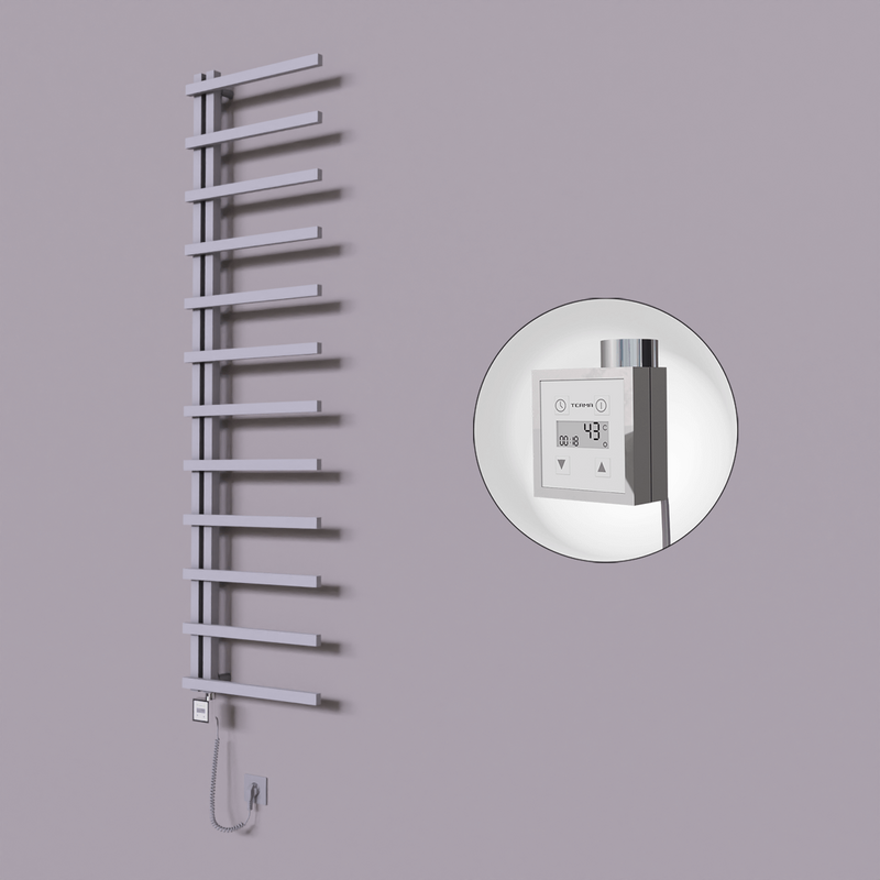 Zap Dekoratif Elektrikli Havlupan 500x1150 Gri (KTX3 Termostat) 300W Spiral Kablolu