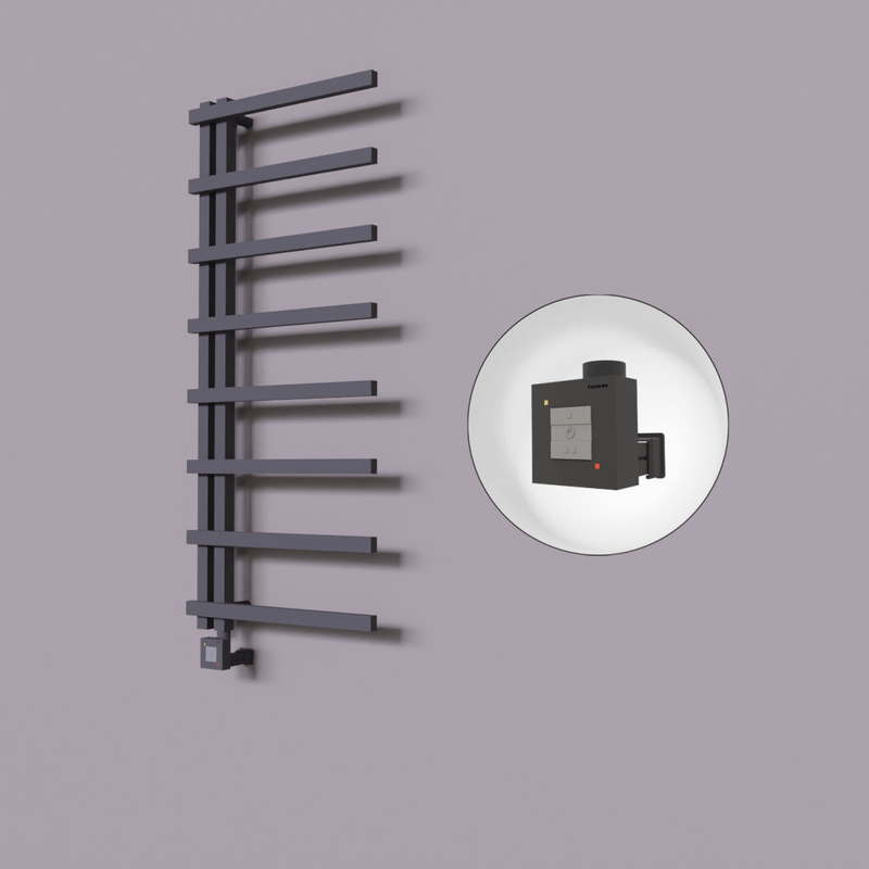 Zap Dekoratif Elektrikli Havlupan 500x1800 Koyu Antrasit (KTX1 Termostat) 600W