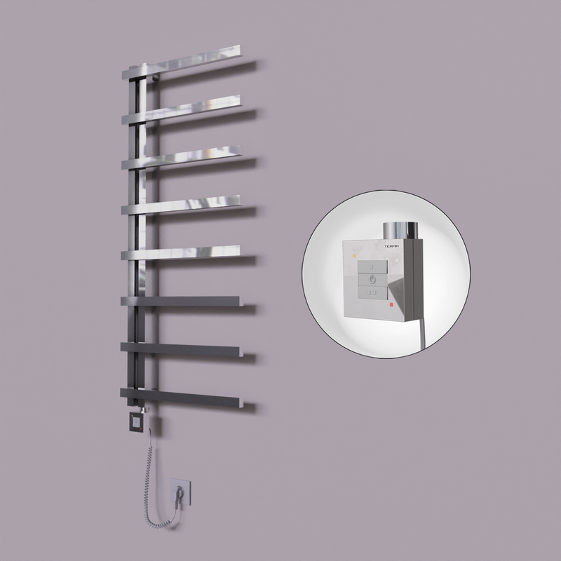 Zap Dekoratif Elektrikli Havlupan 500x1800 Krom (KTX1 Termostat) 300W Spiral Kablolu